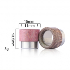 Replacement Stable Wood + SS Base 810 Drip Tip Mouthpiece for RTA RDA Tank - Green