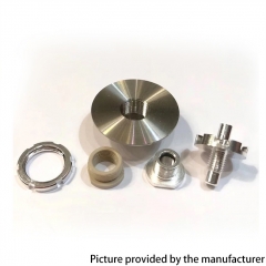 Reset 510 Connertor V3 1.5mm Nuss Lock Ring for Squonker BF Mods - Sliver