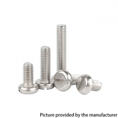 Replacement Slotted Screws M2*3mm for ULTON Style Aiolos Rubik RBA Deck Four One Five 415BB Flash e-vapor vS RTA 10pcs - Silver