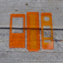 Authentic MK MODS Acrylic Replacement Cover Panel Plate for Stubby21 Aio Stubby 21700 Mod Kit - Orange