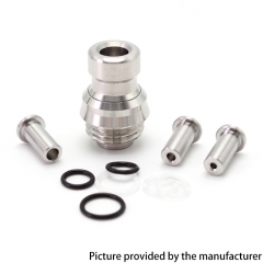 SXK Cosmos V2 Style Booster Integrated Drip Tip for BB Billet Boro AIO Box Mod - Silver