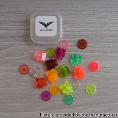 Authentic MK MODS Whistle V1 Drip Tip Button Set for Dotaio V1 V2 Lite V2 Cthulhu Aio Mod Kit - Berry Red