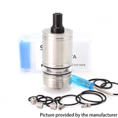 SXK Lindy Style 22mm MTL RTA Rebuildable Tank Atomizer 5ml - Silver