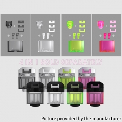Authentic Damn Vape Replacement Tank + Drip Tip + Plugs 4 in 1 for Atemporal Boro RBA - Black