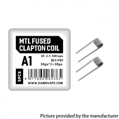 Authentic Damn Vape MTL A1 Fused Clapton Coil 0.99ohm 5pcs