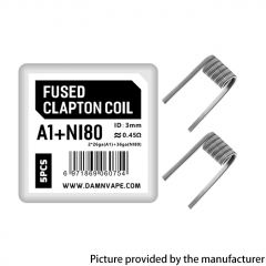 Authentic Damn Vape A1+NI80 Fused Clapton Coil 0.45ohm 5pcs