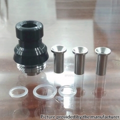 Mission XV Cosmos V2 Booster Style Integrated Drip Tip for BB Billet Boro AIO Box Mod - Black
