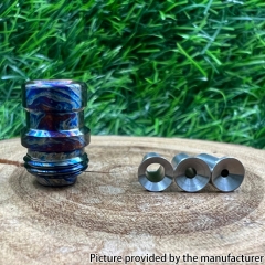 Mission Never Normal Style Titanium Drip Tip for Billet Box Mod - Burn Blue
