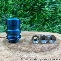 Mission Never Normal Style Titanium Drip Tip for Billet Box Mod -  Anode Blue