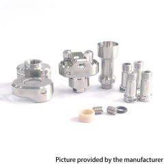 (Ships from Germany)KILLAB Style RBA Bridge Rebuildable Tank with 5 Air Pins for Boro Tank BB Billet Box Mod Kit - Silver