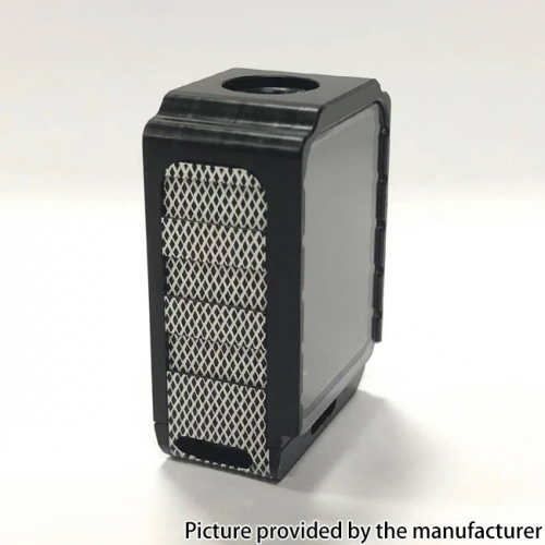 S-ProRo Style Aluminum + POM Boro Tank for SXK BB Billet AIO Box Mod Kit - Black Diamond