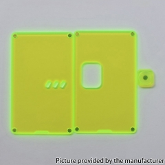 Authentic MK MODS Acrylic Replacement Square Button Front + Back Cover Panel Plate for Pulse Mini Mod - Fluo Green