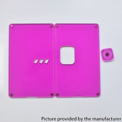 Authentic MK MODS Acrylic Replacement Square Button Front + Back Cover Panel Plate for Pulse Mini Mod - Purple