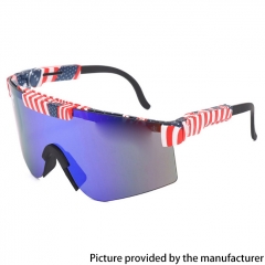 Outdoor Sports Polarized Cycling Sunglasses Anti-VU400 Running Mirror Mountain Sunglasses  - Red Blue Blue