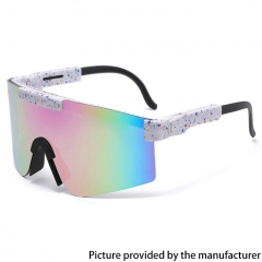 Outdoor Sports Polarized Cycling Sunglasses Anti-VU400 Running Mirror Mountain Sunglasses  - White Red Purple