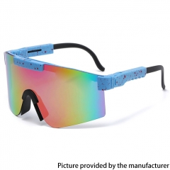 Outdoor Sports Polarized Cycling Sunglasses Anti-VU400 Running Mirror Mountain Sunglasses  - Blue Pink