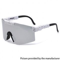 Outdoor Sports Polarized Cycling Sunglasses Anti-VU400 Running Mirror Mountain Sunglasses  - White Sliver