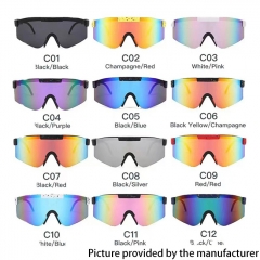 Outdoor Sports Polarized Cycling Sunglasses Anti-VU400 Running Mirror Mountain Sunglasses  - Black Red