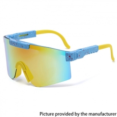 Outdoor Sports Polarized Cycling Sunglasses Anti-VU400 Running Mirror Mountain Sunglasses  - Blue Orange