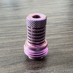 Monarchy Lazy Knurled Style Titanium Alloy BB Billet Drip Tip - Purple