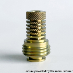 Monarchy Lazy Knurled Style Titanium Alloy BB Billet Drip Tip - Gold