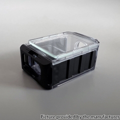 S-ProRo Style Aluminum + PC Boro Tank for SXK BB Billet AIO Box Mod Kit - Black +Translucent