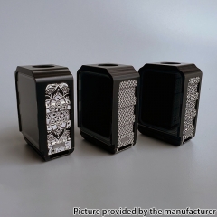 S-ProRo Style Aluminum + POM Boro Tank for SXK BB Billet AIO Box Mod Kit - Black Diamond