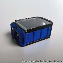 S-ProRo Style Aluminum + POM Boro Tank for SXK BB Billet AIO Box Mod Kit - Black + Blue