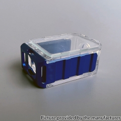 S-ProRo Style Aluminum + POM Boro Tank for SXK BB Billet AIO Box Mod Kit - Transparent + Blue