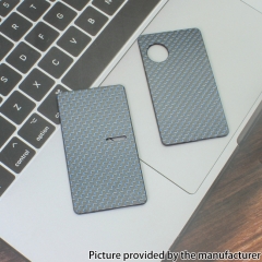 SXK Replacement Front + Back Round Carbon Fiber Cover Panel Plate for dotMod dotAIO V2 Mod - Blue