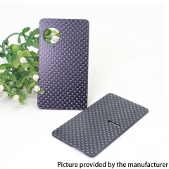 SXK Replacement Front + Back Round Carbon Fiber Cover Panel Plate for dotMod dotAIO V2 Mod - Blue