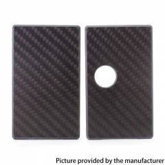 SXK Replacement Front + Back Round Carbon Fiber Cover Panel Plate for Billet Box Mod - Black