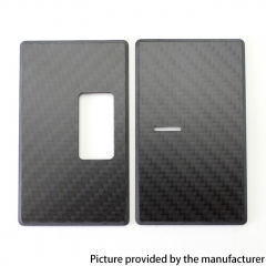 SXK Replacement Front + Back Square Carbon Fiber Cover Panel Plate for Billet Box Mod - Black