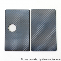 SXK Replacement Front + Back Round Carbon Fiber Cover Panel Plate for Billet Box Mod - Blue