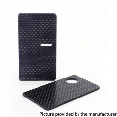 SXK Replacement Front + Back Round Carbon Fiber Cover Panel Plate for dotMod dotAIO V2 Mod - Blue