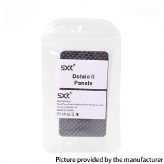 SXK Replacement Front + Back Round Carbon Fiber Cover Panel Plate for dotMod dotAIO V2 Mod - Blue