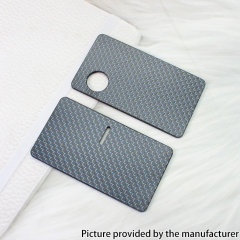 SXK Replacement Front + Back Round Carbon Fiber Cover Panel Plate for dotMod dotAIO V2 Mod - Blue
