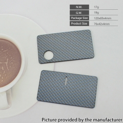 SXK Replacement Front + Back Round Carbon Fiber Cover Panel Plate for dotMod dotAIO V2 Mod - Blue