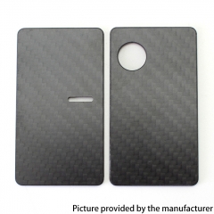 SXK Replacement Front + Back Round Carbon Fiber Cover Panel Plate for dotMod dotAIO V2 Mod - Black