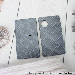 SXK Replacement Front + Back Round Carbon Fiber Cover Panel Plate for dotMod dotAIO V2 Mod - Blue