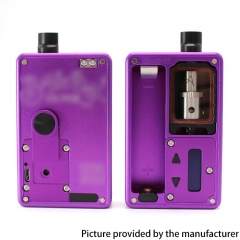 SXK Billet BB Style 70W All-in-One VW 18650 Box Mod Kit w/ USB Port 2023 Logo - Deep Purple
