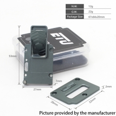 Authentic ETU Aluminum Alloy Inner Plate Set ( USB Port ) for SXK BB Billet Box Mod Kit - Grey