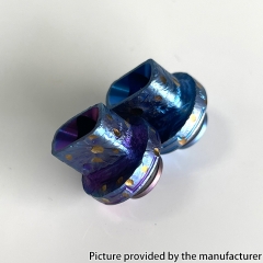 Titanium Style Drip Tip + Button Set for BB Billet Box Mod - Blue