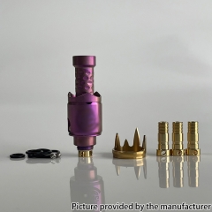 MOBB Mini King Style Titanium RBA Bridge with 4 Air Pins for Billet BB Boro Tank - Purple