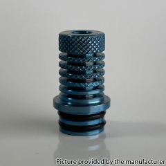 Monarchy Lazy Knurled Style 1:1 Titanium Alloy BB Billet Drip Tip - Blue