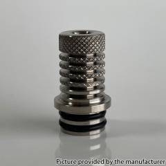 Monarchy Lazy Knurled Style 1:1 Titanium Alloy BB Billet Drip Tip - Sliver