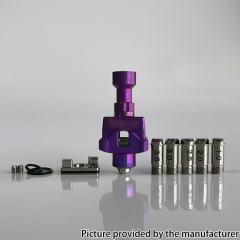 KILLAB R Style Titanium Alloy RBA Bridge Rebuildable Tank with 6 Air Pins for Boro Tank BB Billet Box Mod Kit - Purple