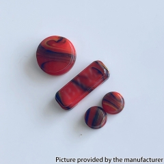 Replacement Resin Button Set for BMM.38 Aio Boro Box Mod - Red