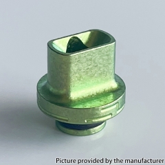 Titanium Ice Flower Style 510 Drip Tip For RDA RTA RDTA Vape Atomizer - Yellow Green