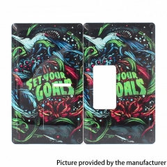 Authentic ETU Replacement Front + Back Square Cover Panel Plate for Billet Box Mod - Green Shark